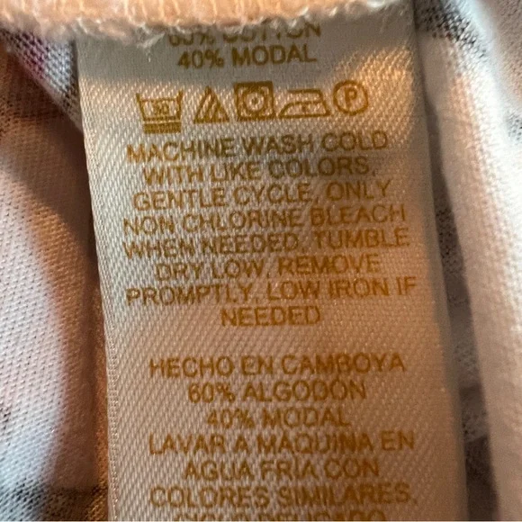 Kate Spade Dream A Little Dream Makeup Print Pajama Top Only Lightweight Flannel - Picture 7 of 8